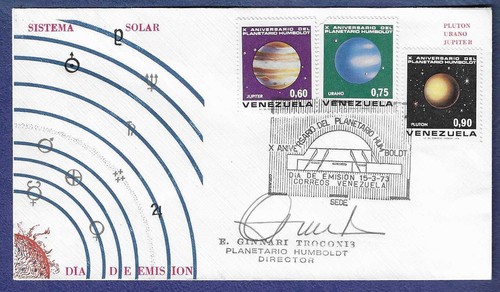 Venezuela 1973 FDC Humboldt Planetarium issue signed by director of planetarium - Picture 1 of 2