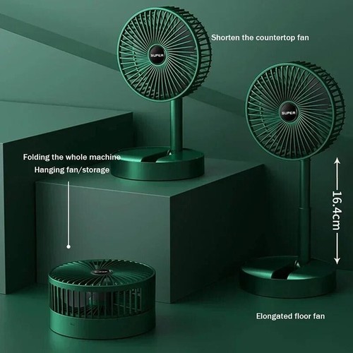 Desktop Foldable Retractable Small Fan Mini Portable Charging USB - Picture 6 of 6