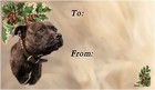 Staffordshire Bull Terrier Xmas Labels by Starprint-No1