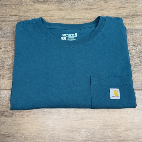 Carhartt Boys 12-14 T-Shirt Size Large Teal Green Pocket T 100% Flawless B15 - Picture 19 of 19