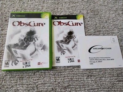 Obscure Xbox Complete w/ Registration Card Reg Card CIB NTSC, GREAT SHAPE! 