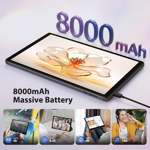 POWMUS 2025 Neueste Android 14 Tablets, 10 Zoll Tablet mit 24GB RAM 128GB ROm - Bild 5 von 8