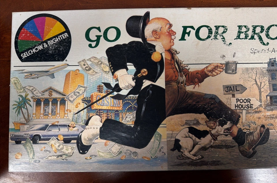 Vintage 1985 Go For Broke Spend A Million Board Game By Selchow & Righter - Image 2 of 4