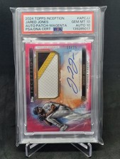2024 TOPPS INCEPTION AUTO PATCH MAGENTA #APCJJ JARED JONES 11/75 PSA 10