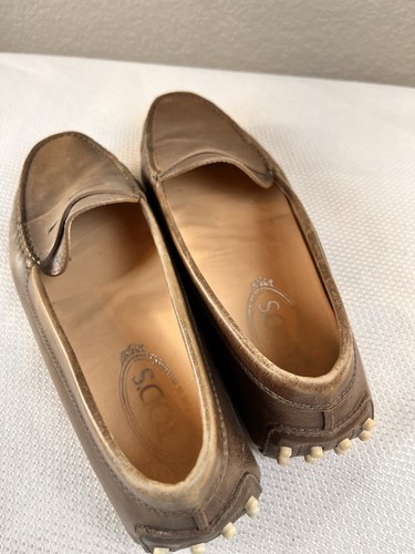 Tod's Pewter Silver Driving Mokassins Schuhe Gr. 39 GUC - Bild 8 von 14