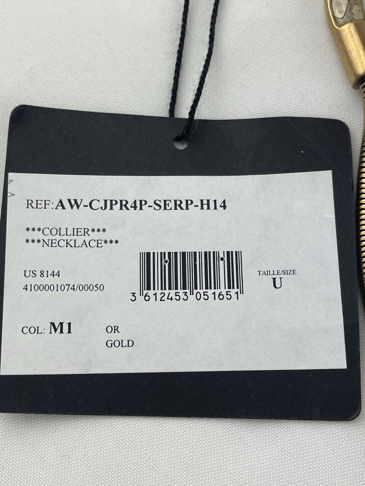 Lanvin Python Metal Leather Brass Snake Chain Nec… - image 9