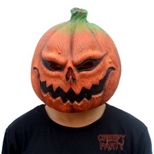 Deluxe Novelty Halloween Costume Party Props Latex Pumpkin Head Pumpkin 