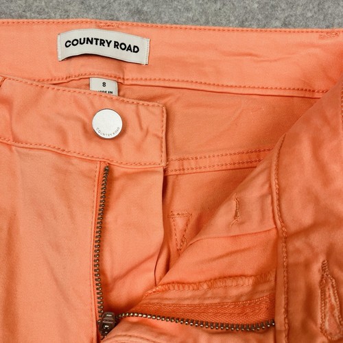 Country Road Women's Pants Jeans Size 8 Coral Peach Skinny Fit Mid Rise Casual - Bild 5 von 11