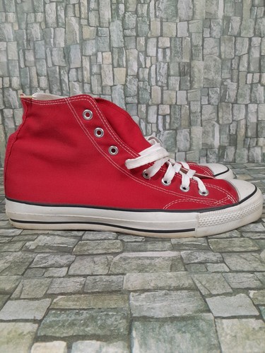 Vintage Converse All Star Chuck Taylor RED High Tops Men Sz 12 USA Made 70s 80s - Picture 18 of 18