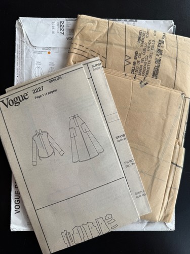 New Vogue 2227 Pattern Paris Original Montana Avant Garde Shirt & Skirt 14-18 - Picture 3 of 3
