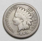 1864 BR INDIAN HEAD CENT, VERY NICE TOUGHER COIN!!!!(A2)