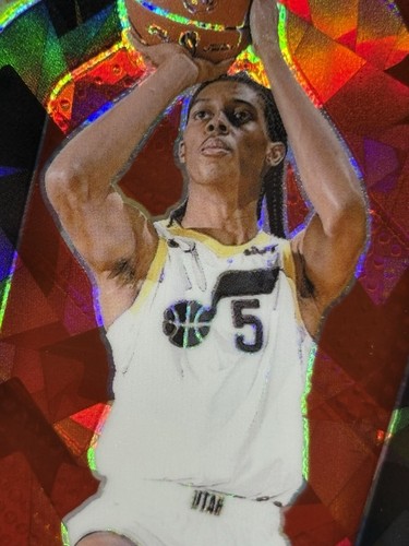 CODY WILLIAMS 2024-25 PANINI PRIZM ROOKIE RED CRACKED ICE JAZZ RC Q4547 RC - Foto 6 di 10