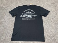 Carhartt T shirt Mens Small Black Crew Pocket Tee Short Sleeve Work Classic NEW
