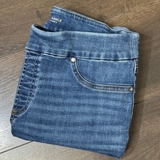 Chicos Jegging Ankle Jeans Womens 1 8 Medium Wash Pull On High Rise Blue Denim