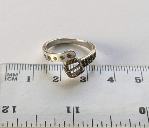 Vintage ring sterling silver 925 Size 7 Weight 2.73 g. Buckle. Ukrainian jewelry - Picture 12 of 16