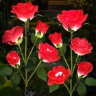 Solar Garden Lights, Solar Outdoor Lights with More Realistic 10 Rose Waterpr...