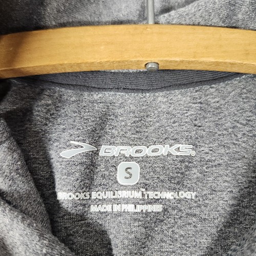 Brooks Gray Running Quarter Zip Athletic Top Shirt Womens Size Small - Picture 10 of 11