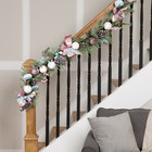 Pastel Bows and Ornaments Artificial Christmas Garland - 6' x 7" - Unlit