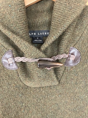 Ralph Lauren Black Label Wool Cashmere Blend Sweater Pullover Collared Toggle, S - Bild 2 von 11