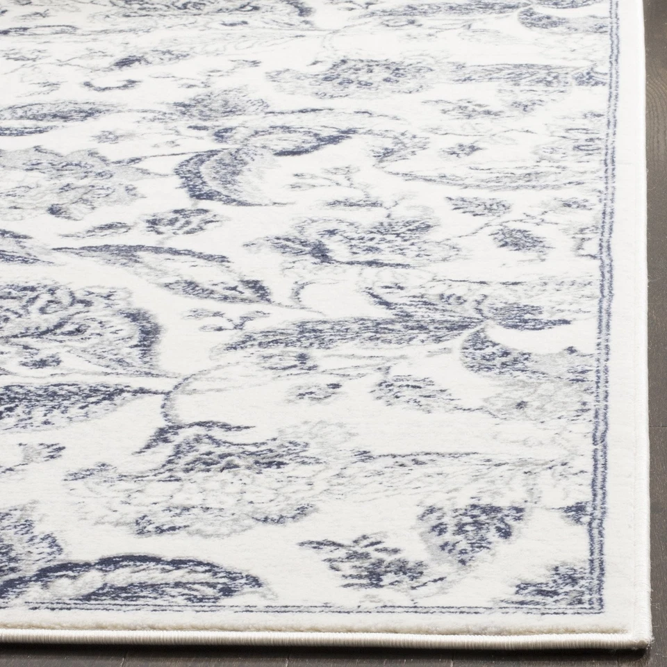 Tapete de área Carnegie Collection - 5'1" x 7'6", prata e cinza, vintage desgastado... - Imagem 3 de 4