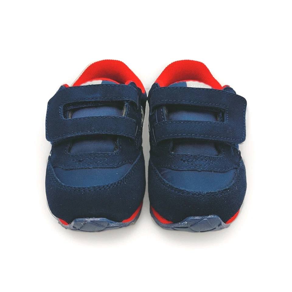 Saucony Jazz Niño Pequeño Niño Talla 6.5 Gancho Lazo Tenis Azul Marino y Rojo Estilo Retro Zapato Foto 4 de 4