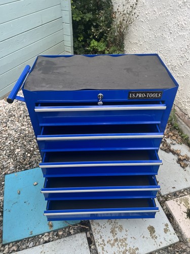 US Pro Tools 7 Drawer Roll Cabinet Tool Box - Blue - Picture 3 of 6