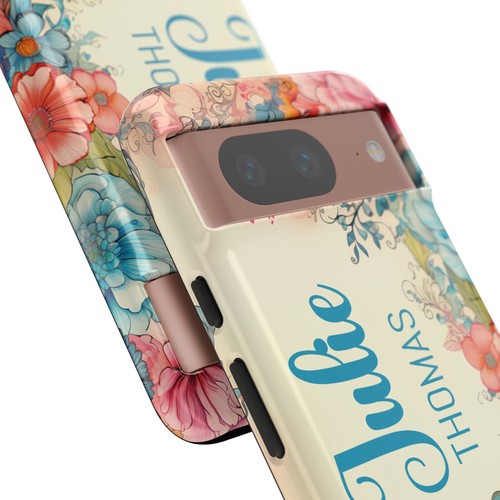 Personalized Floral Phone Case Custom Name Cover iPhone Samsung Pixel Gift  - Picture 34 of 42