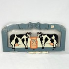 Vintage NOS Panited Wood Cow Peg Shelf