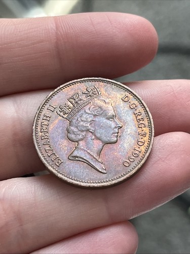 1990 UK Great Britain 2 Two Pence Elizabeth II Actual Coin Beautiful Tone TB1689 - Picture 4 of 4