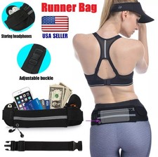 Waterproof Sport Runner Waist Bum Bag Running Jogging Belt Pouch Zip Fanny Pack