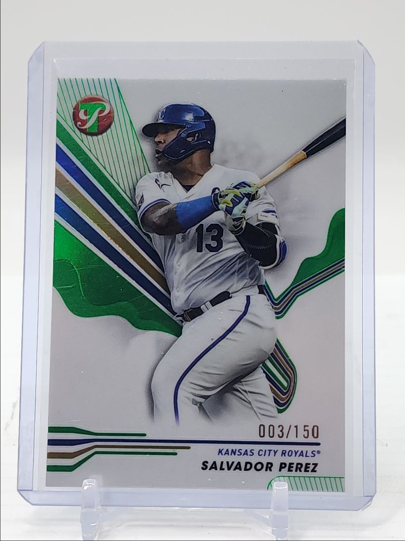 SALVADOR PEREZ 2024 TOPPS PRISTINE GREEN REFRACTOR ROYALS /150 Q5331