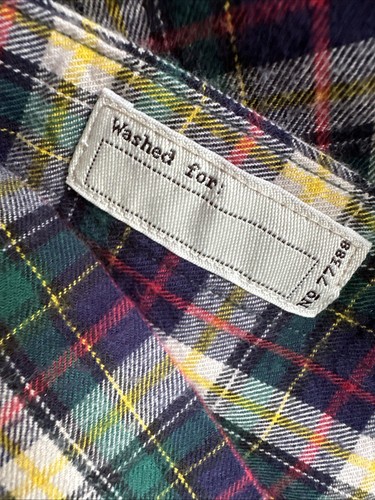 Camisa J Crew Franela Sarga Cepillada Para Hombre Grande Multicolor Delgada Preppy Pastel - Imagen 5 de 7