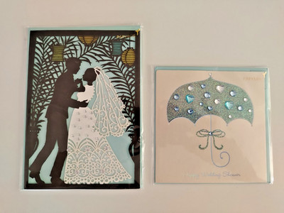 2 Papyrus  greeting cards Wedding Card and Bridal Wedding Shower Card Sealed NEW