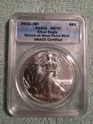 Rare 2011 (W) Silver Eagle Anacs MS70 Struck at West Point Mint Nice Toning!!