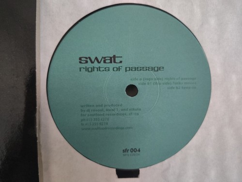 S.W.A.T. - "RIGHT OF PASSAGE" / 3 TRACKS / SOULFOOD RECORDS 2001 - Zdjęcie 3 z 3