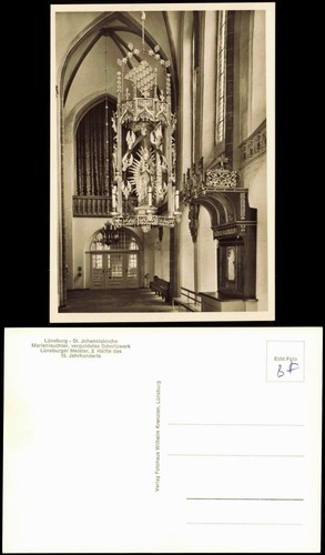 Lüneburg St. Johanniskirche Marienleuchter, vergoldetes Schnitzwerk 1960