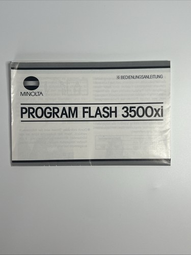 Minolta Program Flash 3500xi Bedienungsanleitung #P10