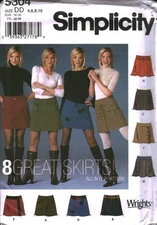 5304 Vintage Simplicity SEWING Pattern Misses Design Your Own Mini Skirt UNCUT