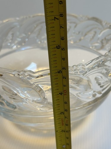 TIFFANY & CO. MID-CENTURY MODERN CLEAR ART GLASS CRYSTAL BALL WITH DOLPHINS 8’X5 - Picture 10 of 15