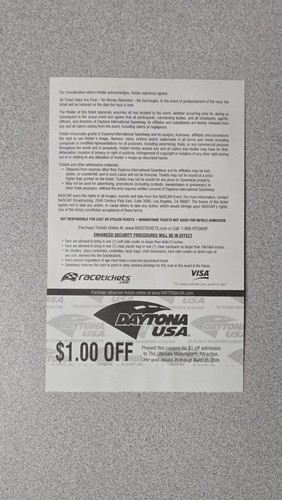 Jimmie Johnson signed 2006 Daytona 500 Ticket Stub handsigniert 19. NASCAR Sieg - Bild 2 von 2