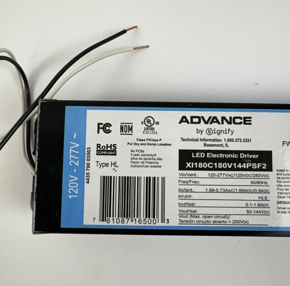Signify Advance Xitanium 180W LED Driver 0-10V Dimming SimpleSet Set of 10pcs - Image 2 of 4