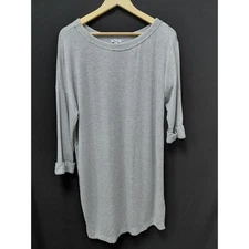 Splendid Heather Gray Modal Blend Tunic Long Sleeve Top | Size M