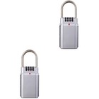  2 Pack Kiste Mit Zahlenschloss Schlüssel Safe Box Schlüsselspeicher