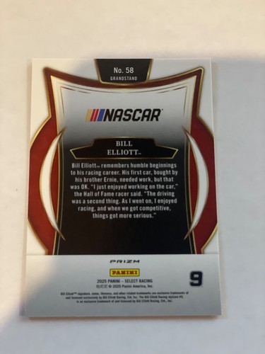 2025 Panini Select Racing #58 Bill Elliott Orange Ice Prizm - Picture 2 of 2