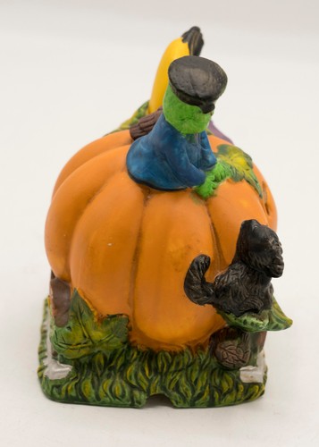 De Colección 3 Piezas Halloween Cerámica Calabaza Tren Duende Express Boo Brigada SIN LUCES - Imagen 12 de 20