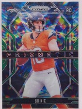 2024 Panini Prizm #11 Bo Nix Prizmatic Wave Green Prizm
