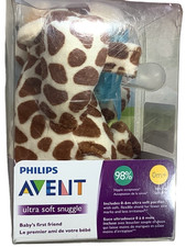 Phillips AVENT Giraffe Pacifier Holder Sooths Soft Snuggle Detachable 0m Plush