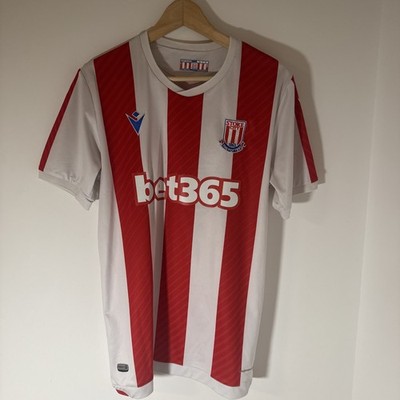 Stoke City 2021/22 Home Football Shirt Size Medium Powell 25 Nameset Macron