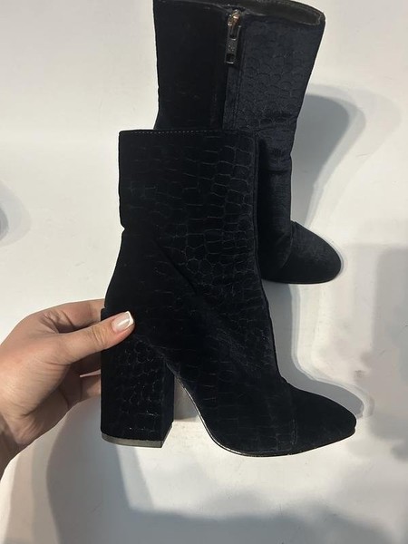 Women Ash Boots Navy Velour 36