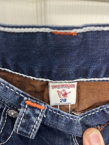 True Religion World Tour Section Straight Seat Jeans Herren Größe 28x32 blau - Bild 3 von 8